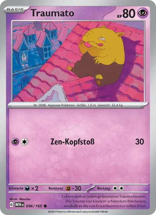 Traumato — 151 96 German Pokémon card