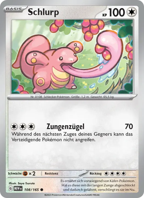 Schlurp — 151 108 German Pokémon card