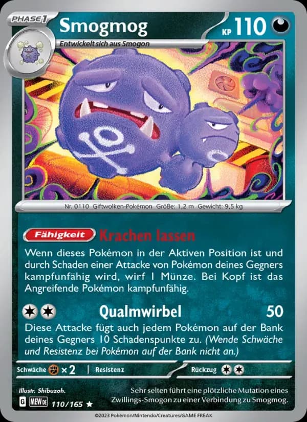 Smogmog — 151 110 German Pokémon card