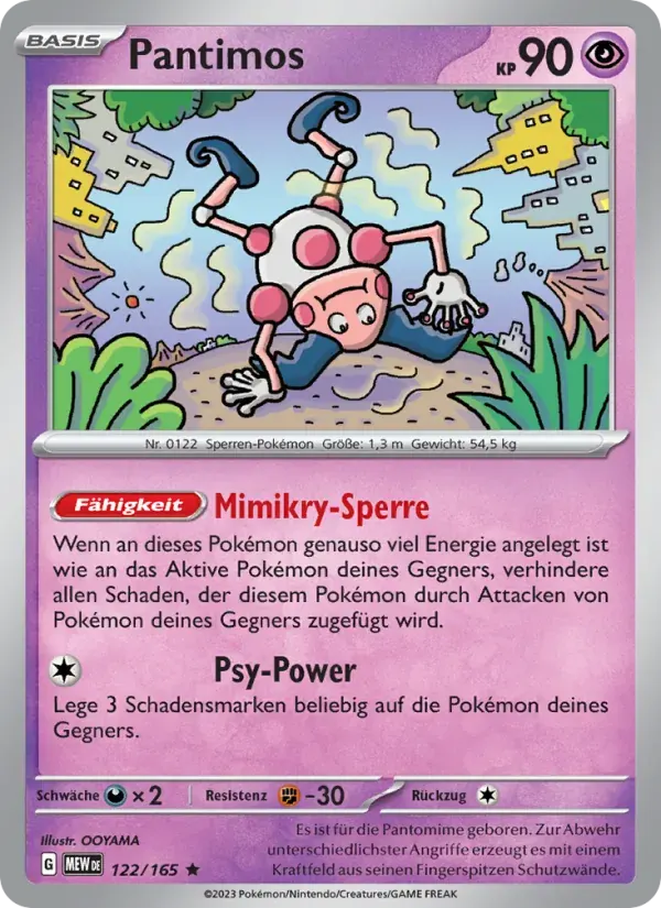 Pantimos — 151 122 German Pokémon card