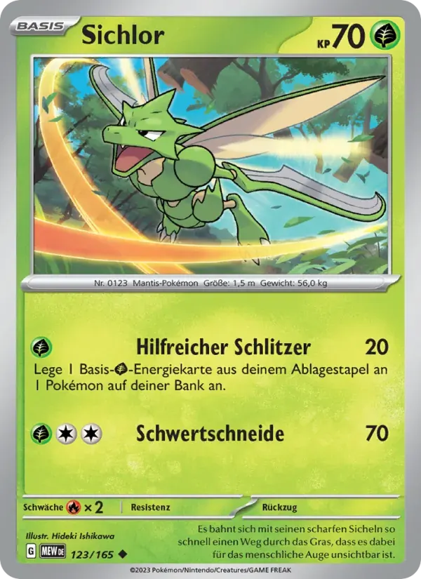 Sichlor — 151 123 German Pokémon card