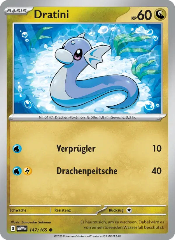 Dratini — 151 147 German Pokémon card
