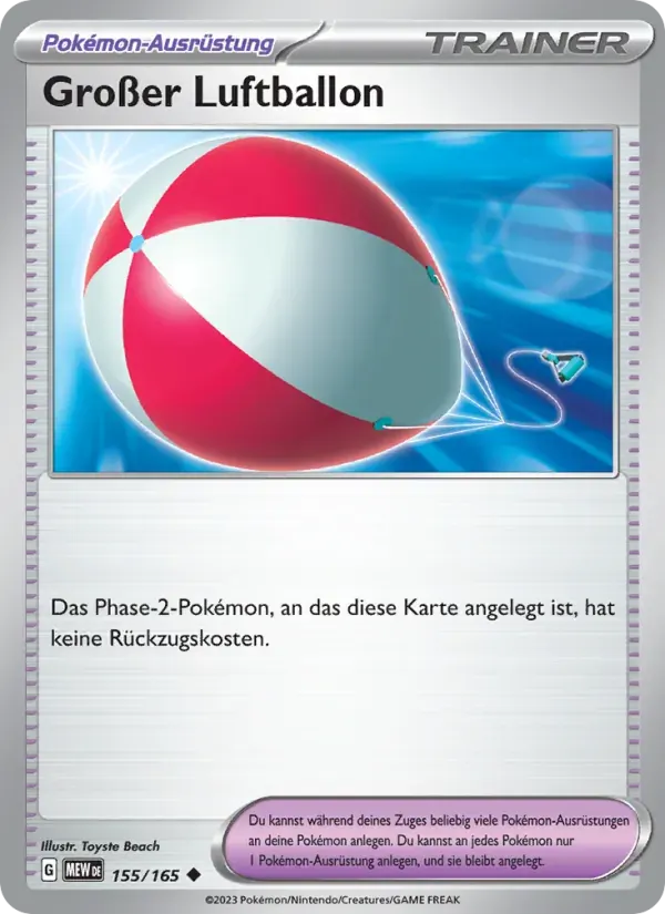Großer Luftballon — 151 155 German Pokémon card
