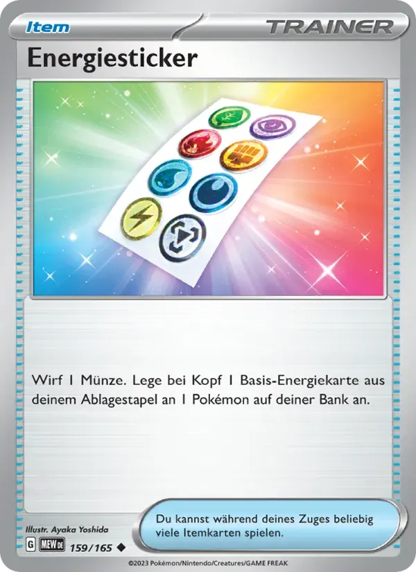 Energiesticker — 151 159 German Pokémon card