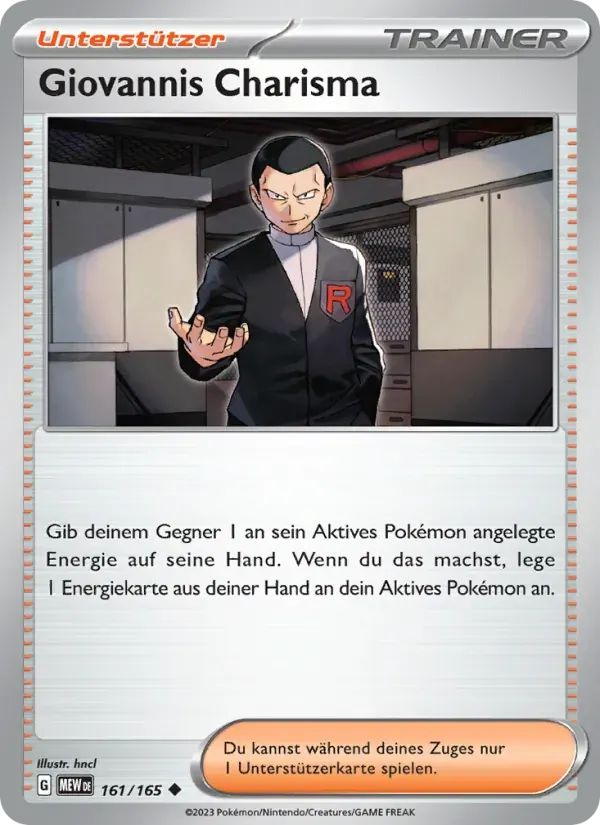 Giovannis Charisma — 151 161 German Pokémon card