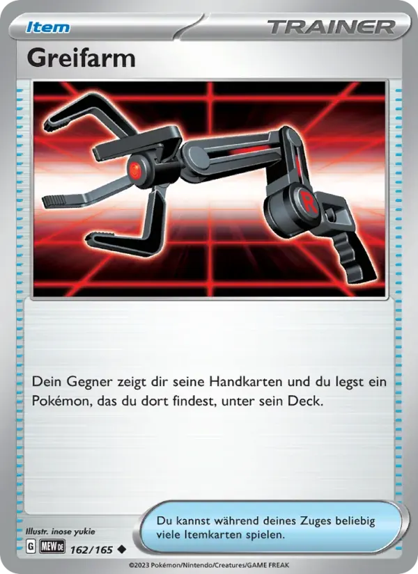 Greifarm — 151 162 German Pokémon card