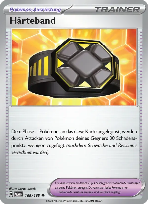 Härteband — 151 165 German Pokémon card