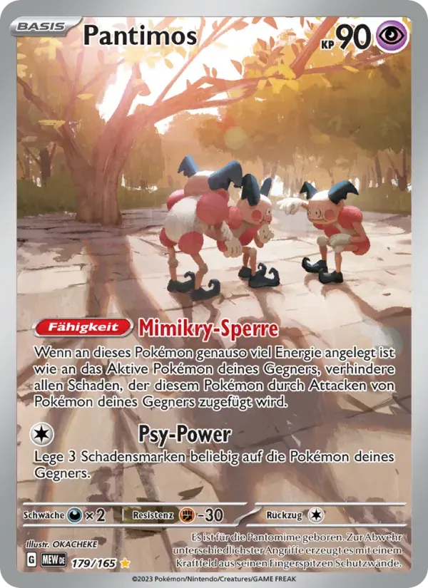 Pantimos — 151 179 German Pokémon card