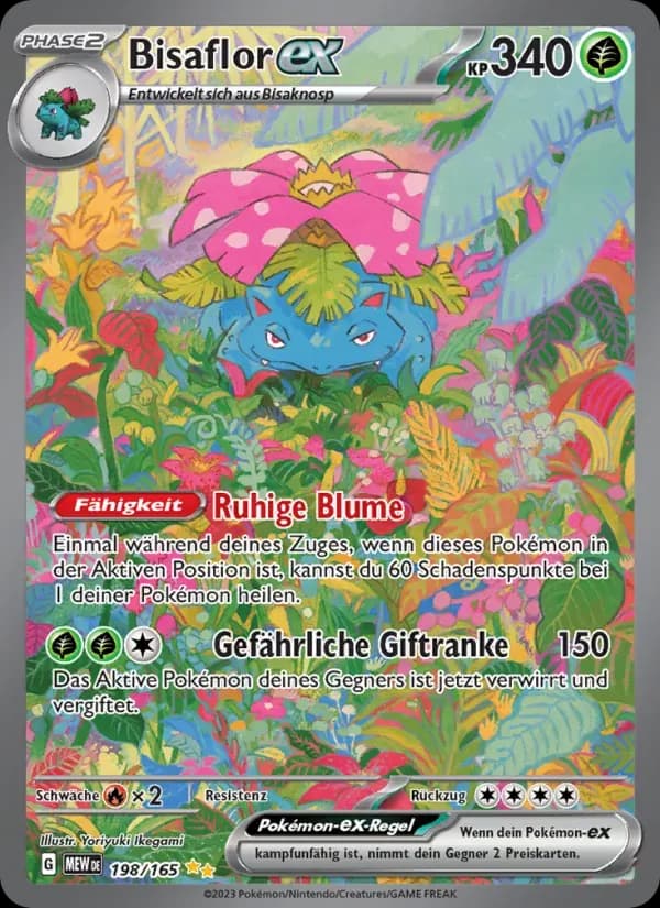Bisaflor-ex — 151 198 German Pokémon card