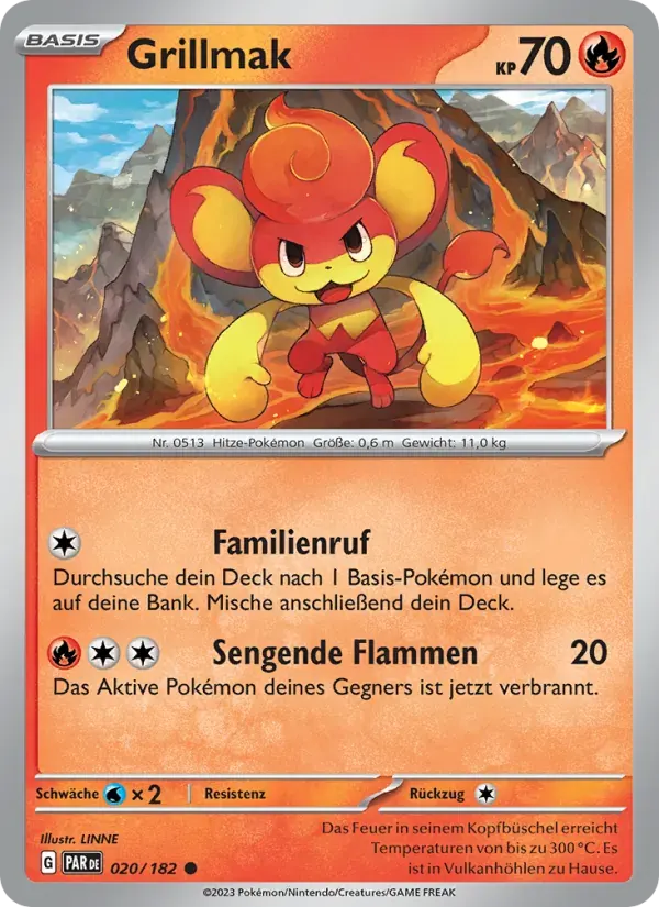 Grillmak — Paradoxrift 20 German Pokémon card