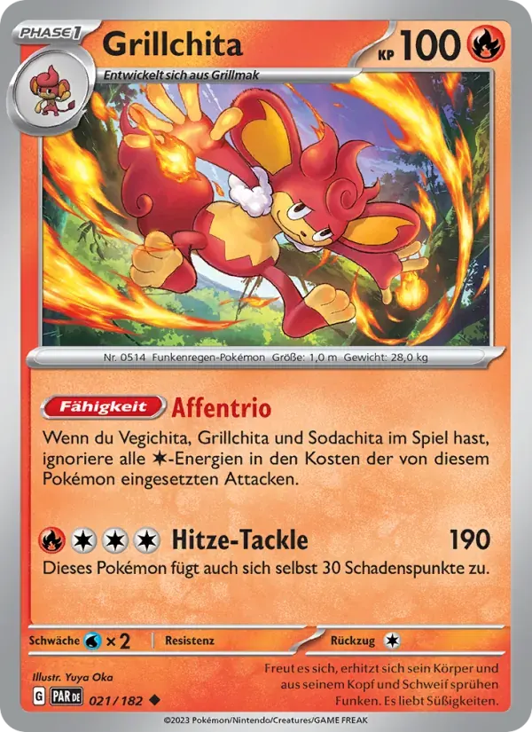 Grillchita — Paradoxrift 21 German Pokémon card