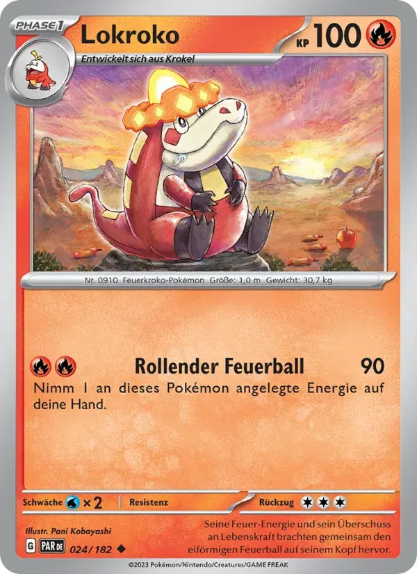 Lokroko — Paradoxrift 24 German Pokémon card
