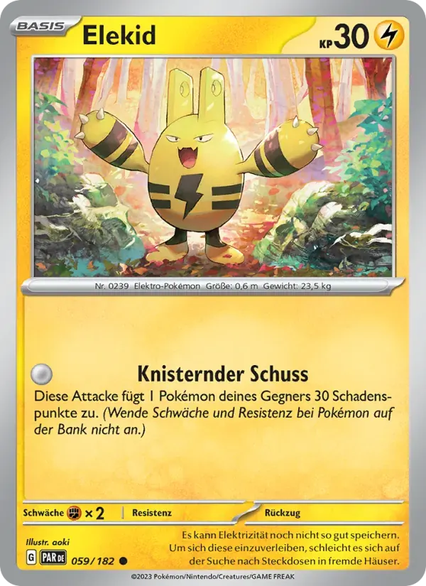 Elekid — Paradoxrift 59 German Pokémon card