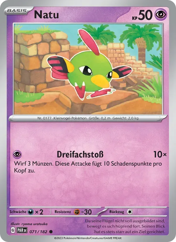 Natu — Paradoxrift 71 German Pokémon card