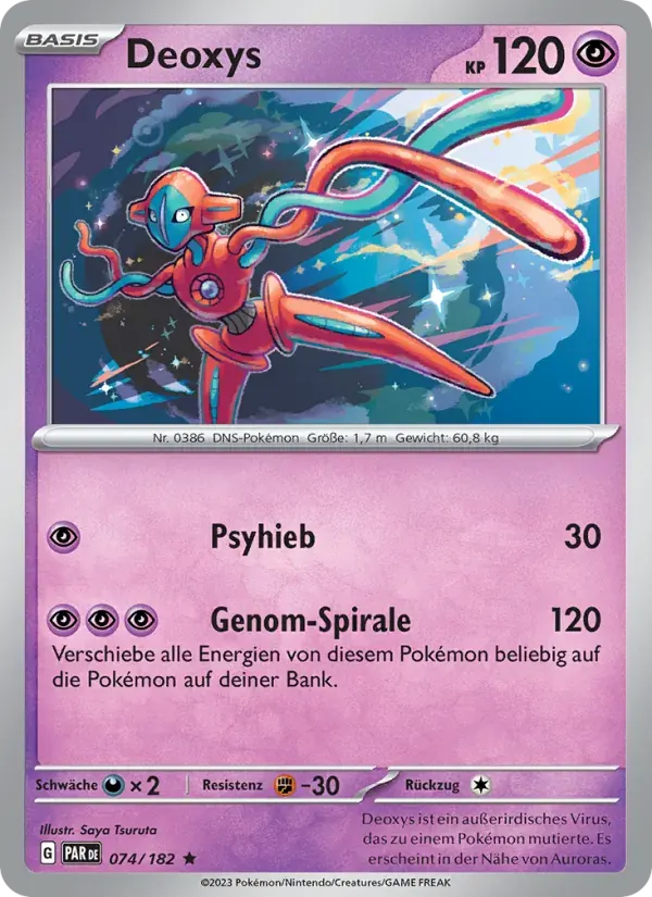 Deoxys — Paradoxrift 74 German Pokémon card