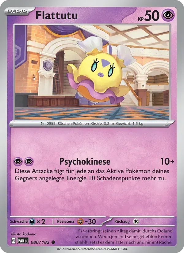 Flattutu — Paradoxrift 80 German Pokémon card