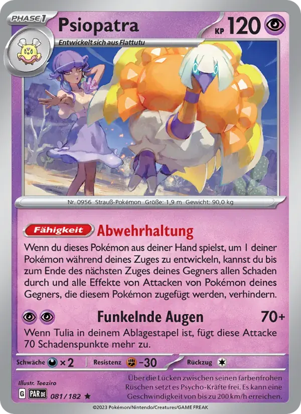 Psiopatra — Paradoxrift 81 German Pokémon card