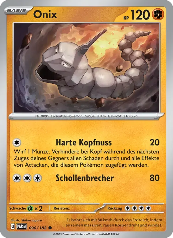 Onix — Paradoxrift 90 German Pokémon card