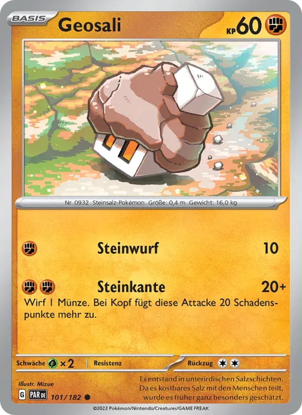 Geosali — Paradoxrift 101 German Pokémon card