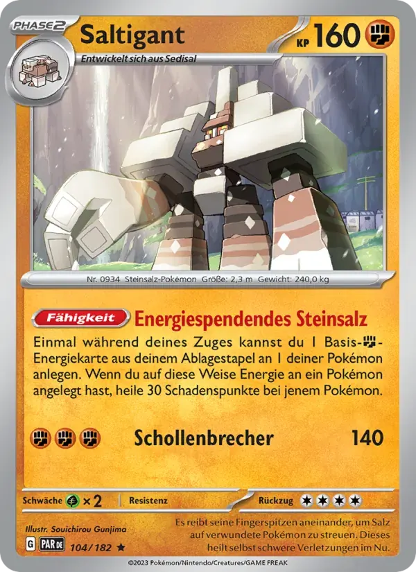 Saltigant — Paradoxrift 104 German Pokémon card