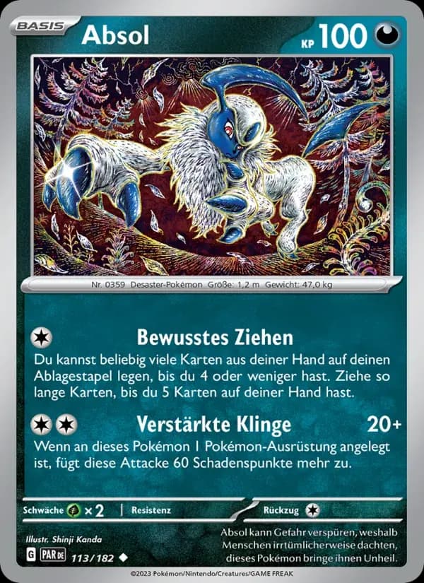 Absol — Paradoxrift 113 German Pokémon card