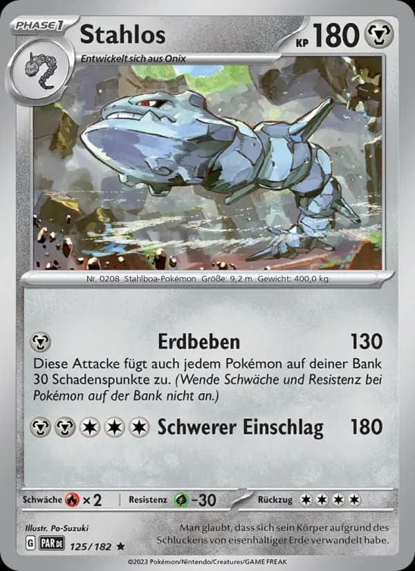 Stahlos — Paradoxrift 125 German Pokémon card