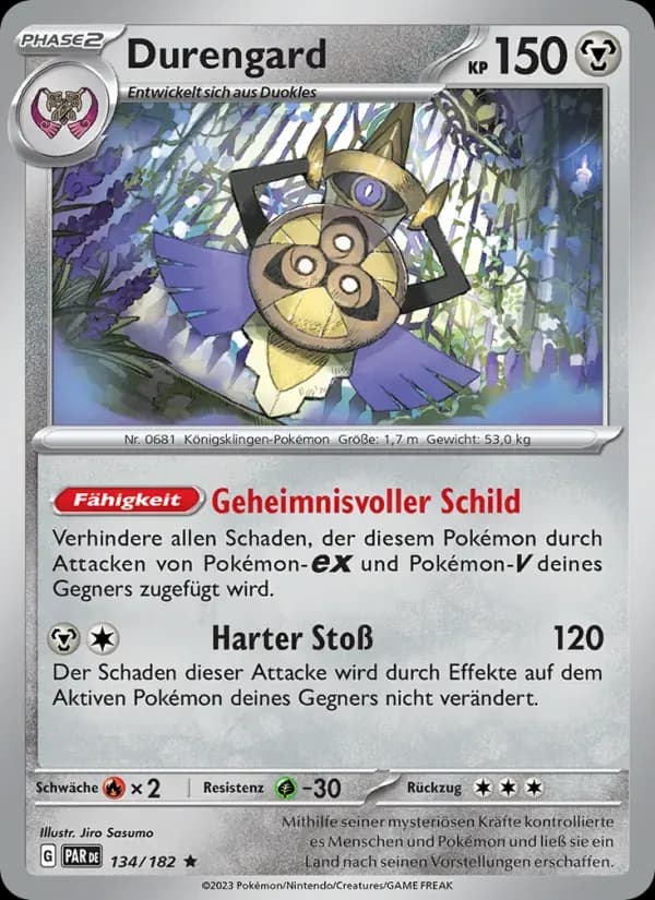 Durengard — Paradoxrift 134 German Pokémon card