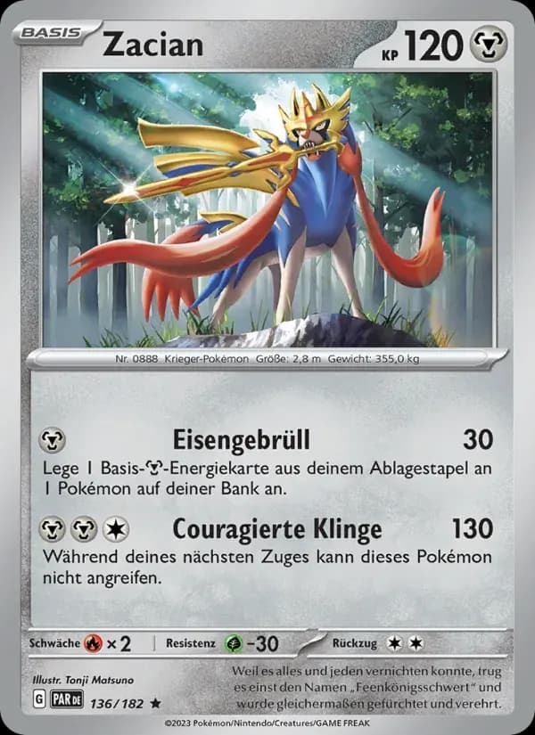 Zacian — Paradoxrift 136 German Pokémon card