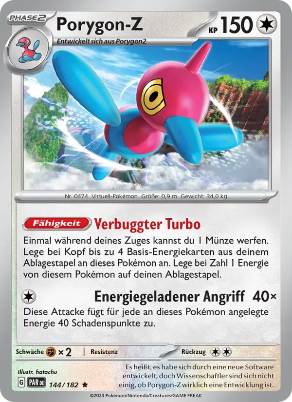 Porygon-Z — Paradoxrift 144 German Pokémon card