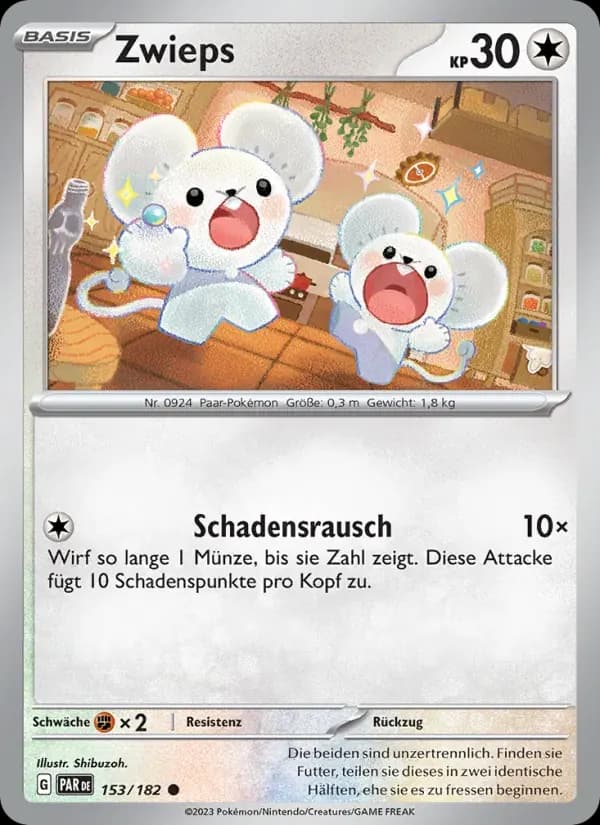 Zwieps — Paradoxrift 153 German Pokémon card