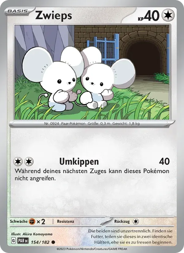Zwieps — Paradoxrift 154 German Pokémon card