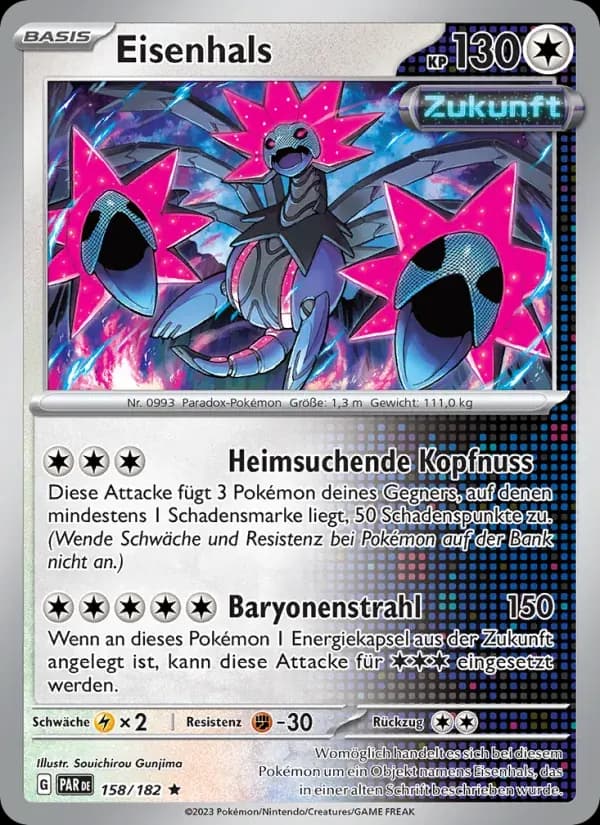 Eisenhals — Paradoxrift 158 German Pokémon card
