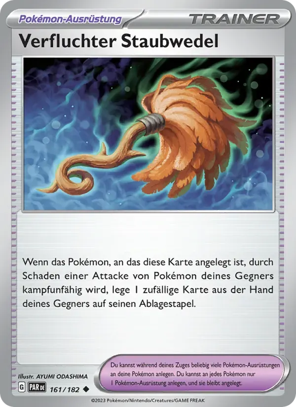 Verfluchter Staubwedel — Paradoxrift 161 German Pokémon card