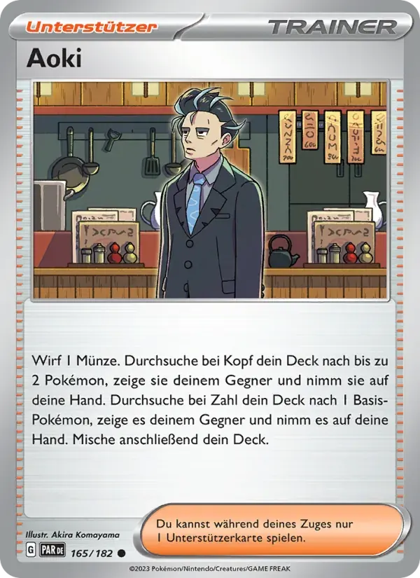 Aoki — Paradoxrift 165 German Pokémon card