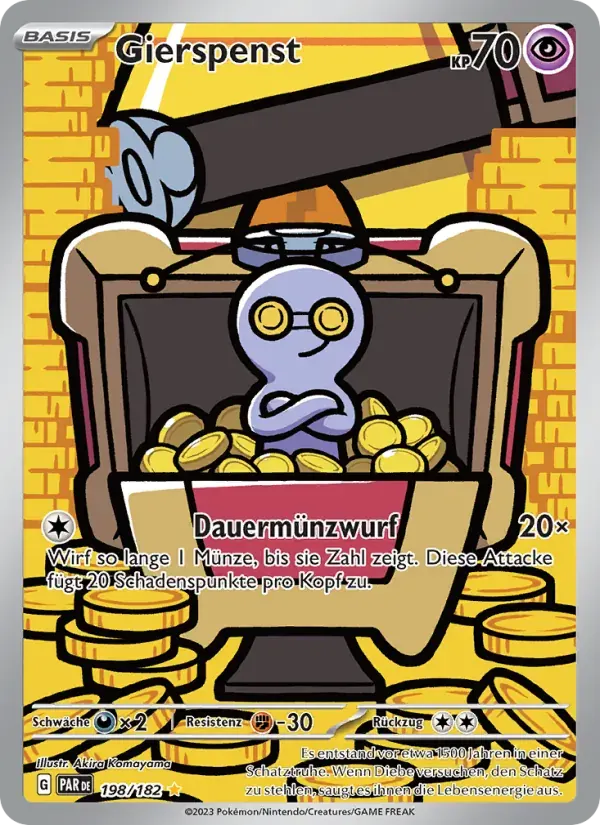 Gierspenst — Paradoxrift 198 German Pokémon card