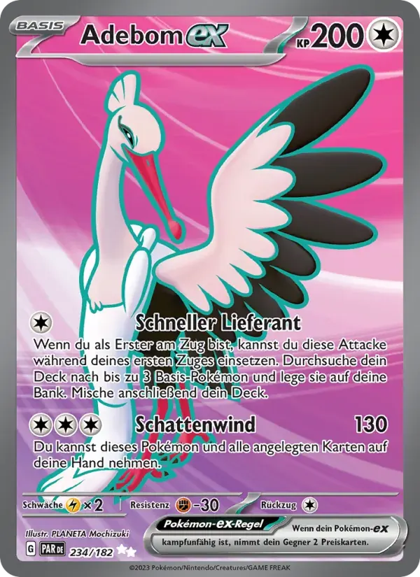Adebom-ex — Paradoxrift 234 German Pokémon card