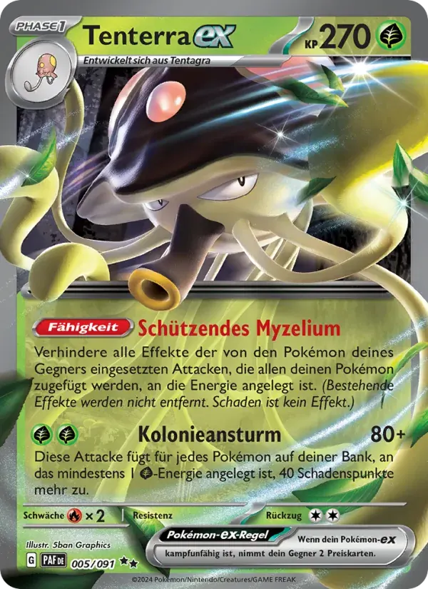 Tenterra-ex — Paldeas Schicksale 5 German Pokémon card