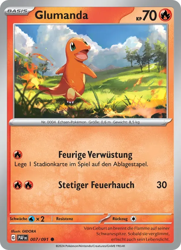 Glumanda — Paldeas Schicksale 7 German Pokémon card