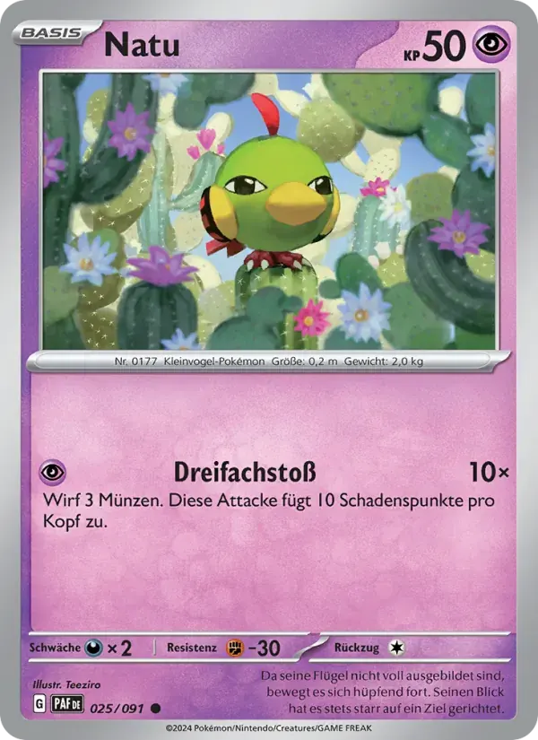 Natu — Paldeas Schicksale 25 German Pokémon card