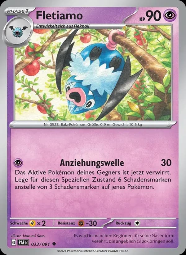 Fletiamo — Paldeas Schicksale 33 German Pokémon card