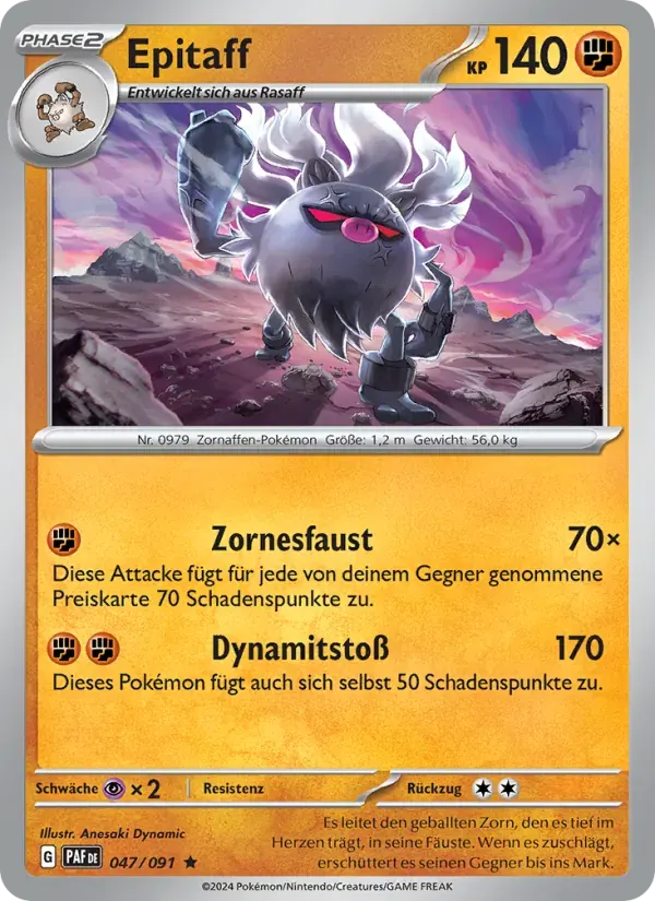 Epitaff — Paldeas Schicksale 47 German Pokémon card