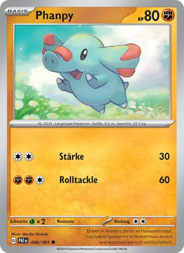 Phanpy — Paldeas Schicksale 48 German Pokémon card