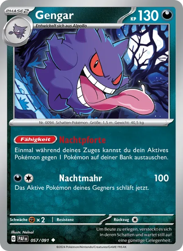 Gengar — Paldeas Schicksale 57 German Pokémon card