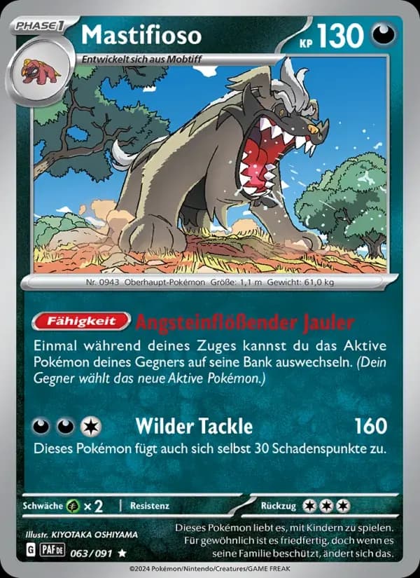 Mastifioso — Paldeas Schicksale 63 German Pokémon card