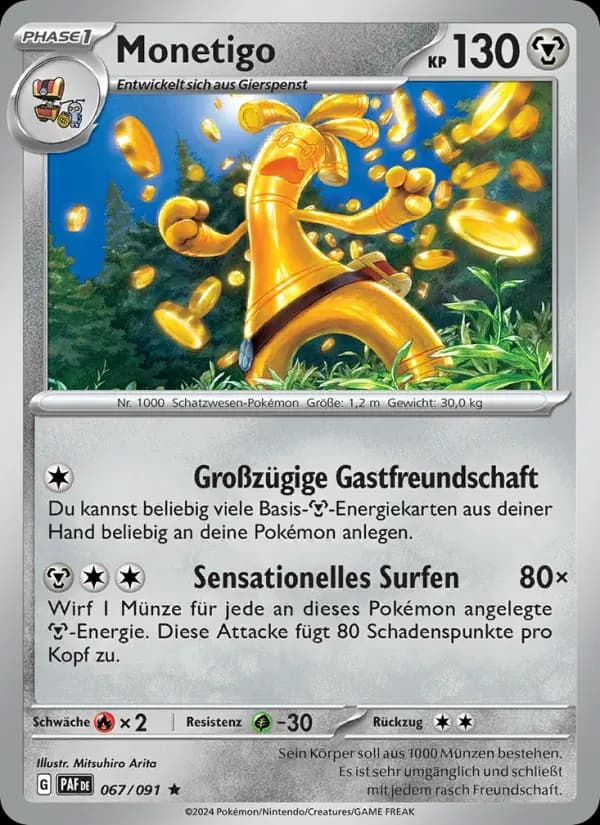 Monetigo — Paldeas Schicksale 67 German Pokémon card