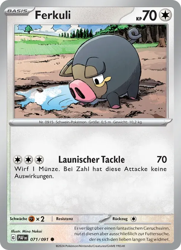 Ferkuli — Paldeas Schicksale 71 German Pokémon card