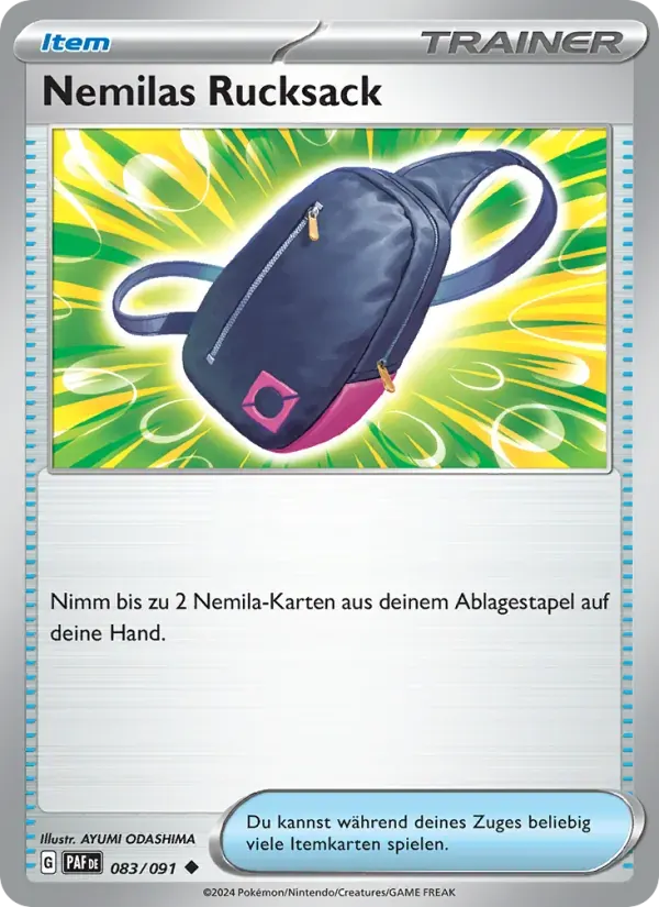 Nemilas Rucksack — Paldeas Schicksale 83 German Pokémon card