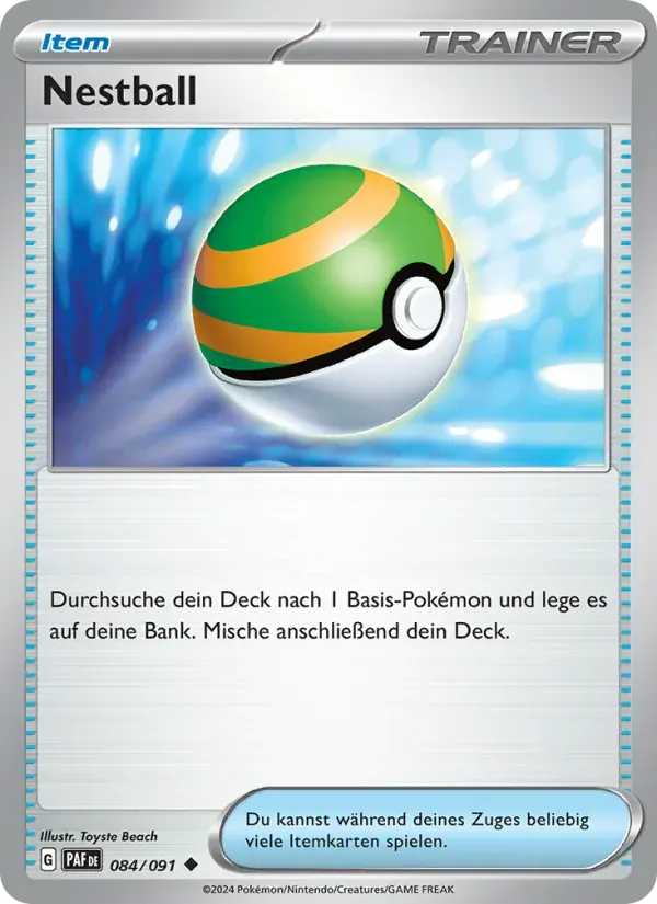 Nestball — Paldeas Schicksale 84 German Pokémon card