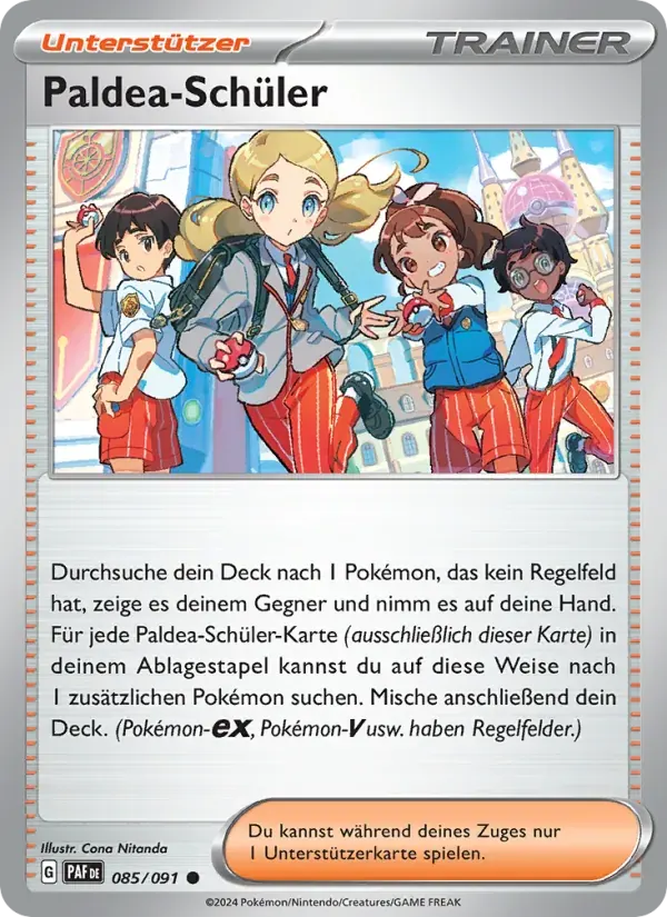 Paldea-Schüler — Paldeas Schicksale 85 German Pokémon card