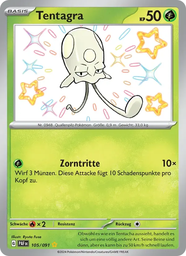 Tentagra — Paldeas Schicksale 105 German Pokémon card